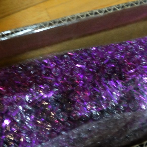 National Tree Co 4' Fuchsia Tinsel Pre LitTree New - Picture 2 of 4